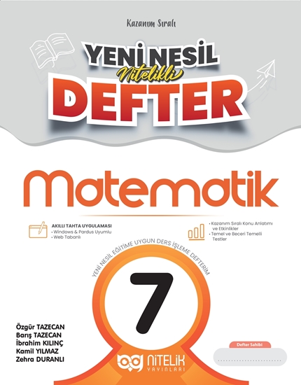 NİTELİK 7 MATEMATİK YENİ NESİL NİTELİKLİ DEFTER