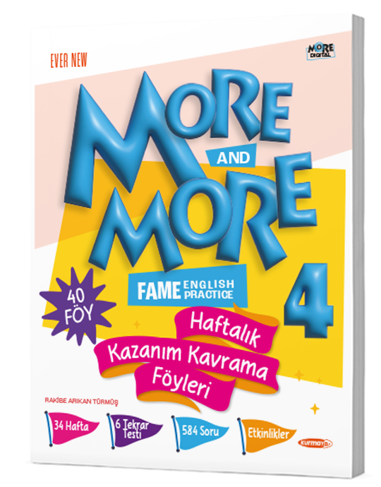 MORE AND MORE 4. SINIF HAFTALIK KAZANIM KAVRAMA FÖYLERİ