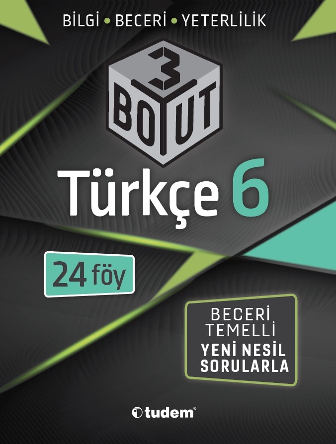 TUDEM 6. SINIF 3 BOYUT TÜRKÇE SORU BANKASI