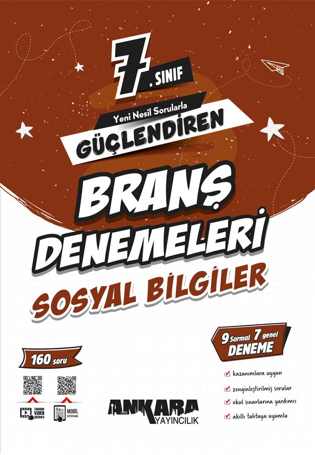 7.SINIF GÜÇLENDİREN SOSYAL BİLGİLER BRANŞ DENEMELERİ