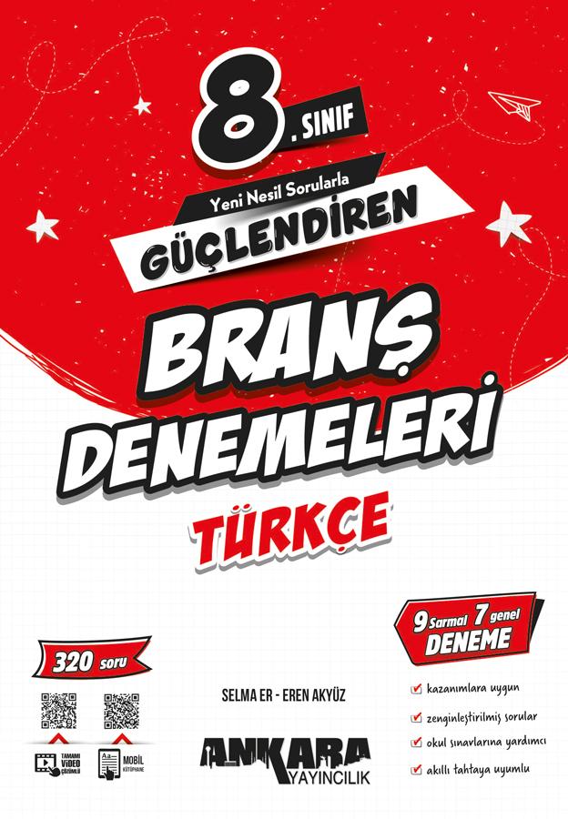 8.SINIF GÜÇLENDİREN TÜRKÇE BRANŞ DENEMELERİ