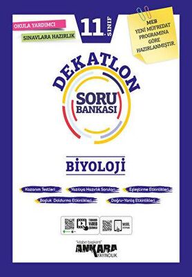 ANKARA 11. SINIF DEKATLON BİYOLOJİ SORU BANKASI