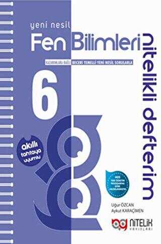 NİTELİK YAYINLARI 6.SINIF FEN BİLİMLERİ AKILLI DEFTER YENİ NESİL