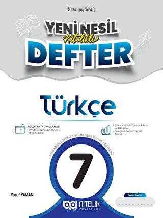 NİTELİK YAYINLARI 7.SINIF YENİ NESİL NİTELİKLİ DEFTER