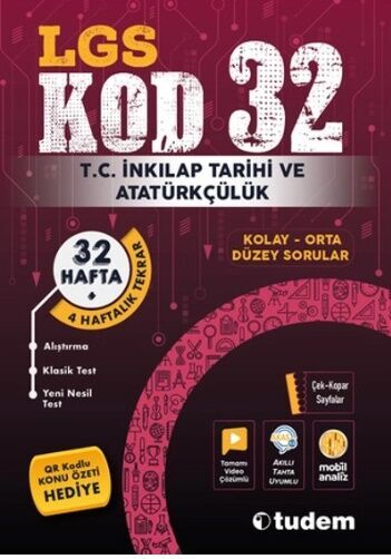 TUDEM LGS T.C. İNKILAP TAR. VE ATATÜRKÇÜLÜK KOD 32