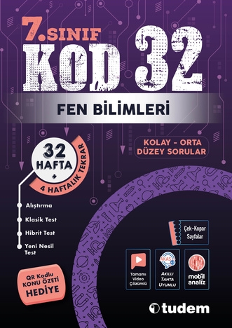 TUDEM 7. SINIF YENİ FEN BİLİMLERİ KOD 32