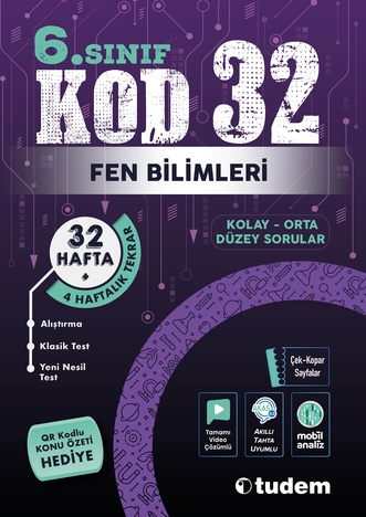 TUDEM 6. SINIF FEN BİLİMLERİ KOD 32