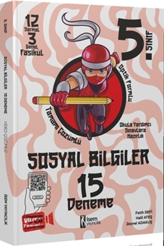 İSEM YAYINLARI 5.SINIF SOSYAL BİLİMLERİ 15 DENEMELER