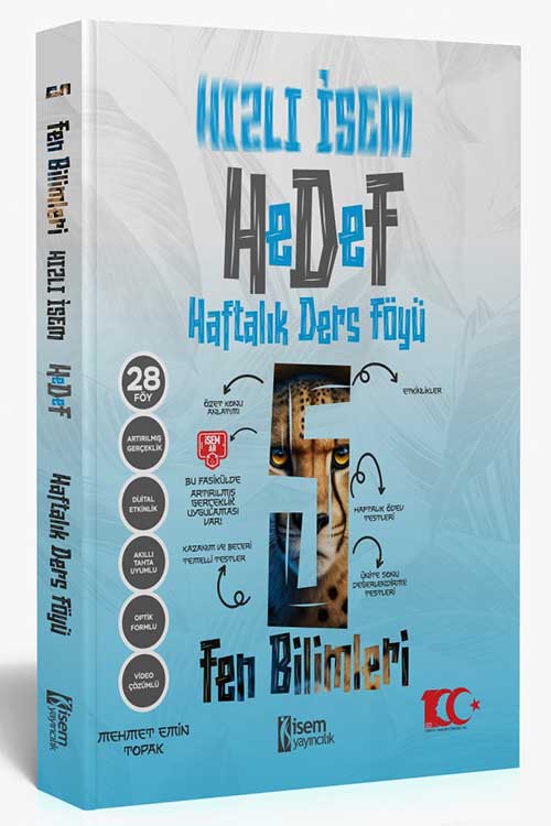 HIZLI İSEM 5.SINIF HEDEF FEN BİLİMLERİ HAFTALIK DERS FÖYÜ