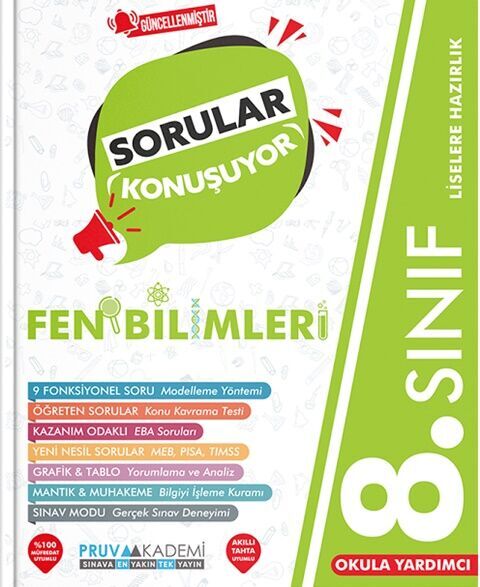 PRUVA AKADEMİ 8.SINIF FEN BİLİMLERİ SORULAR KONUŞUYOR SORU KİTABI