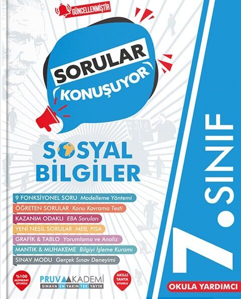 PRUVA AKADEMİ 7.SINIF SOSYAL BİLGİLER SORULAR KONUŞUYOR SORU BANKASI