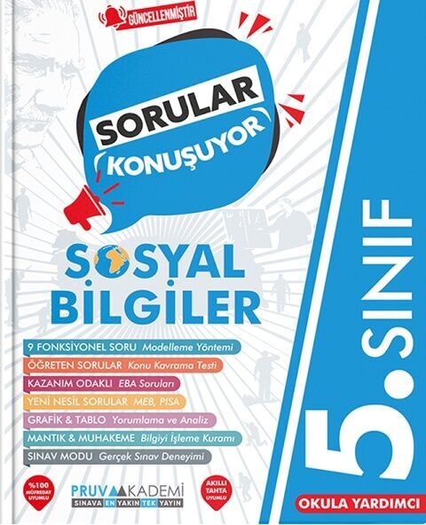 PRUVA YAYINLAR 5.SINIF SOSYAL BİLGİLER SORULAR KONUŞUYOR SORU BANKASI