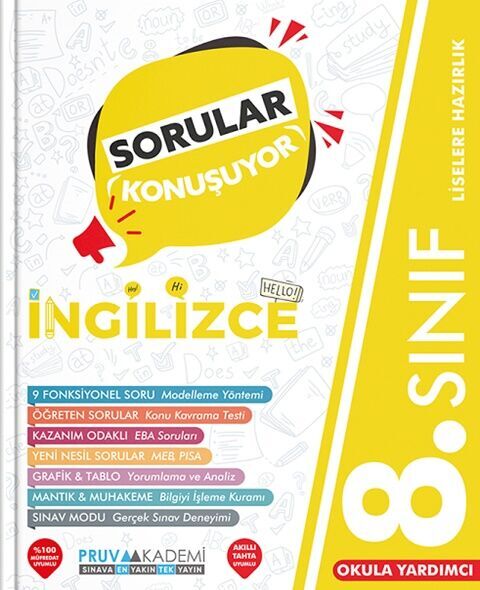 PRUVA YAYINLARI 8.SINIF İNGİLİZCE SORULAR KONUŞUYOR