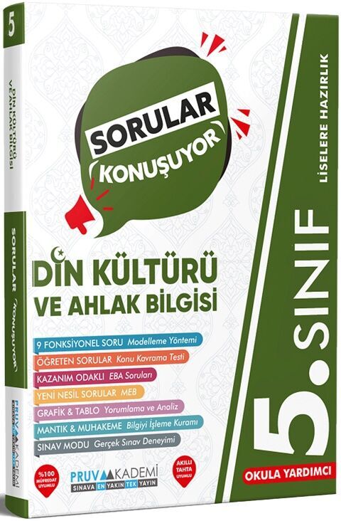 PRUVA YAYINLARU 5.SINIF DİN KÜLTÜRÜ VE AHLAK BİLGİSİ SORULAR KONUŞUYOR SORU BANKASI