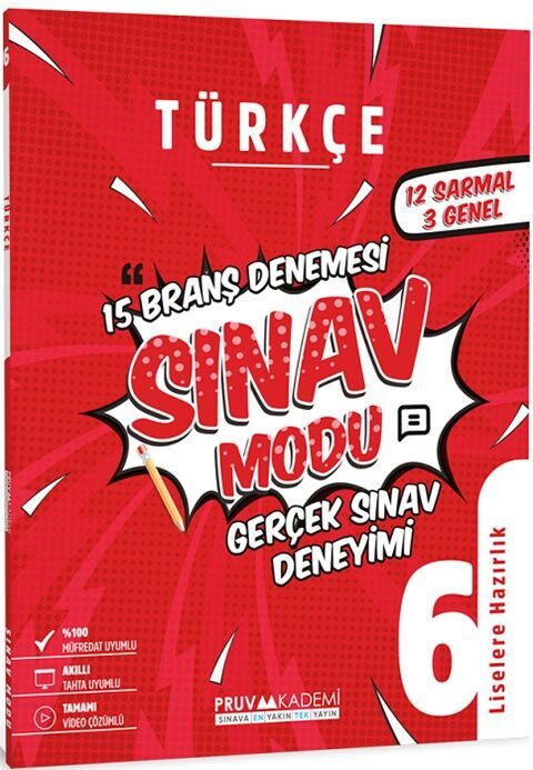 PRUVA YAYINLARI 6.SINIF TÜRKÇE SINAV MODU BRANŞ DENEMELERİ