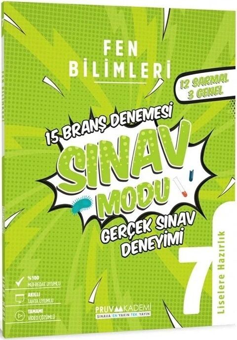 PRUVA AKADEMİ 7.SINIF FEN BİLİMLERİ SINAV MODU 15 DENEME