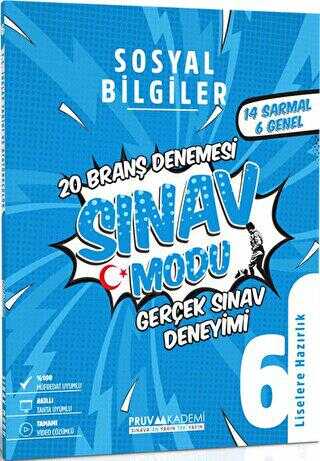 PRUVA YAYINLARI 6.SINIF SOSYAL BİLGİLER SINAV MODU 15 DENEME