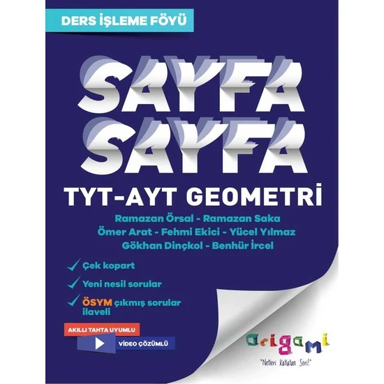 TAMMAT SAYFA SAYFA TYT AYT GEOMETRİ DERS İŞLEME FÖYÜ