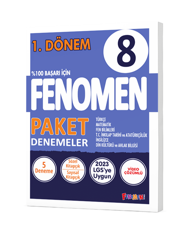 FENOMEN 8. SINIF 1. DÖNEM 5 Lİ PAKET DENEME