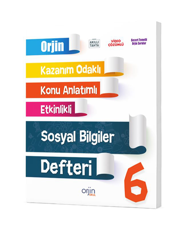 ORJİN 6. SINIF SOSYAL BİLGİLER DEFTERİ