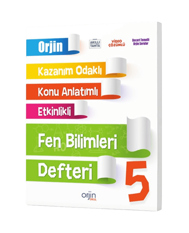 ORJİN 5. SINIF FEN BİLİMLERİ DEFTER