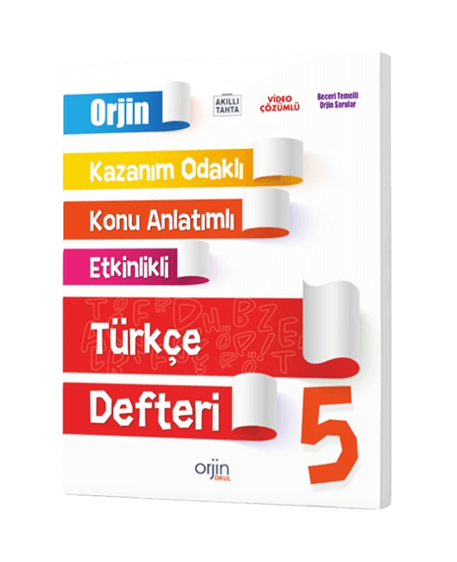 ORJİN 5. SINIF TÜRKÇE DEFTER