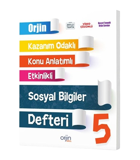 ORJİN 5. SINIF SOSYAL BİLGİLER DEFTER