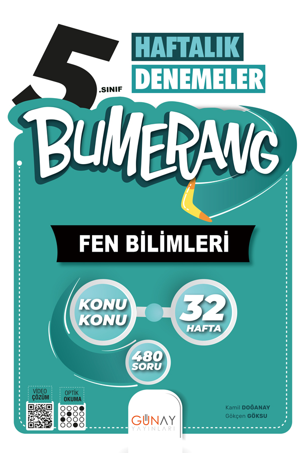 GÜNAY YAYINLARI 5.SINIF BUMERANG 32 HAFTALIK FEN BİLİMLERİ DENEMELERİ