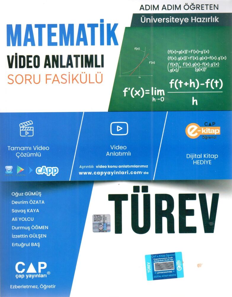 ÇAP YAYINLARI TYT TÜREV SORU FASİKÜLÜ