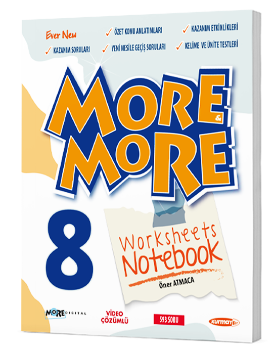 MORE AND MORE 8. SINIF WORKSHEETS NOTEBOOK