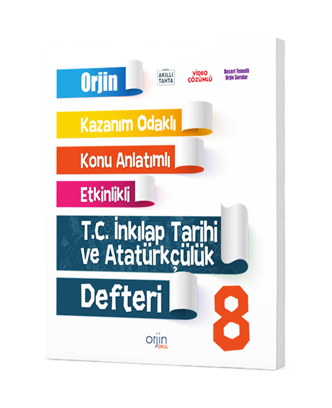 ORJiN 8. SINIF İNKILAP TARİHİ DEFTERİ