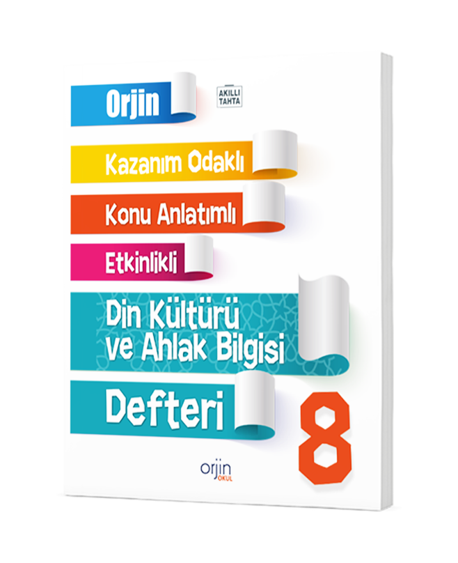 ORJİN 8. SINIF DİN KÜLTÜRÜ DEFTERİ