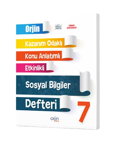 ORJİN 7. SINIF SOSYAL BİLGİLER DEFTERİ