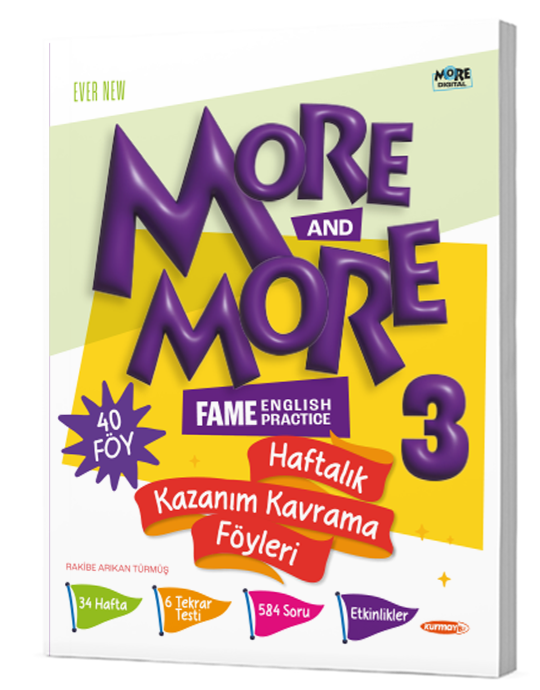 MORE AND MORE 3. SINIF HAFTALIK KAZANIM KAVRAMA FÖYLERİ