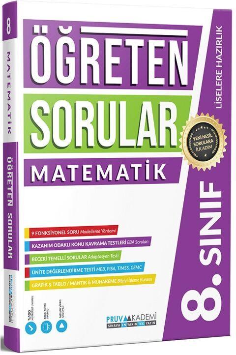 PRUVA YAYINLARI 8.SINIF MATEMATİK ÖĞRETEN SORULAR SORU BANKASI