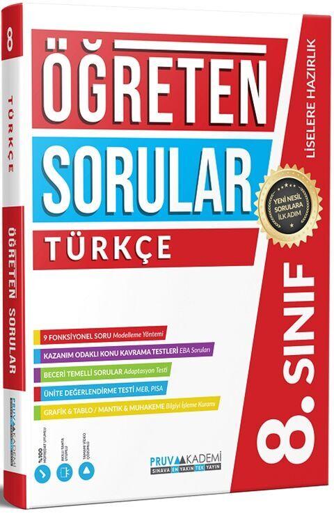 PRUVA AKADEMİ 8.SINIF TÜRKÇE  ÖĞRETEN SORULAR SORU BANKASI
