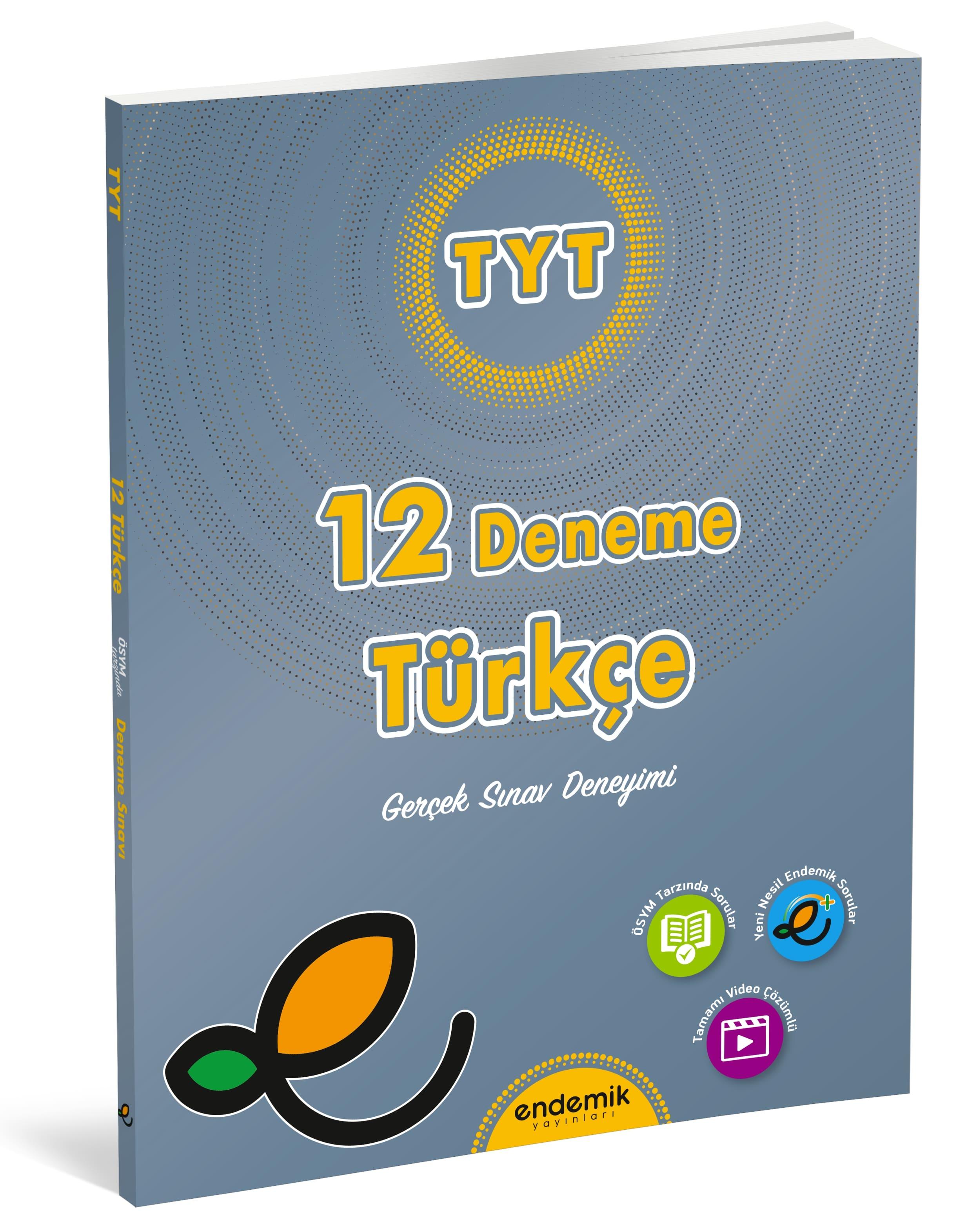Endemik Yayınları TYT TÜRKÇE 12'li DENEME SINAVI